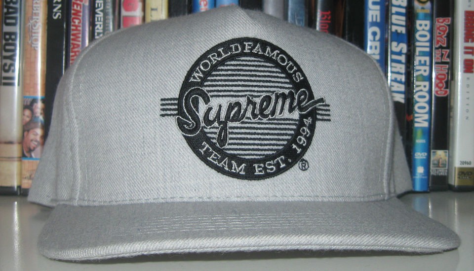 NEW Supreme Snapback RARE Fall / Winter 2008 Heather Gray Hat Snap 