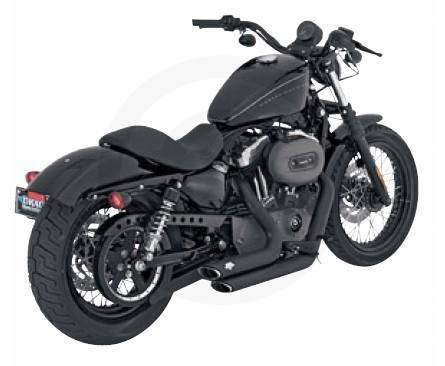 Vance & Hines BLACK SHORTSHOTS STAGGERED for 04 09 XL