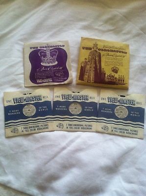   ELIZABETH II CORONATION   VIEWMASTER SLIDES  1953 =#405, 406, 407