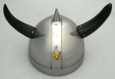 VIKING WARRIOR HELMET WITH REAL HORNS ~ WARRIOR COSTUME MEDIEVAL