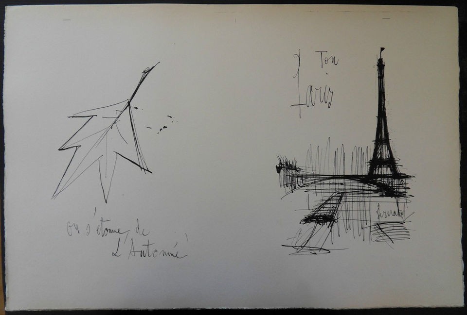    Paris  Eiffel Tower   SIGNED ETCHING on ARCHES vellum # 1961
