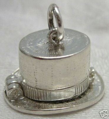   Welded Bliss Sterling 925 Silver Charm, Magic Top Hat Opens to Rabbit