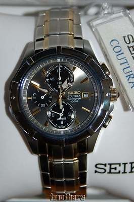 Mens Seiko Coutura Watch Cal.7T62 Chronograph Two Tone New In Box