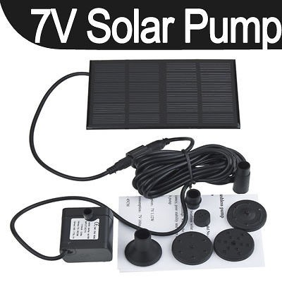 SOLAR FOUNTAIN PUMP WATER FEATURE POND GARDEN HOME KIT