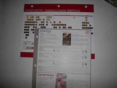 WELLA koleston COLOR TOUCH paper CHART sheet