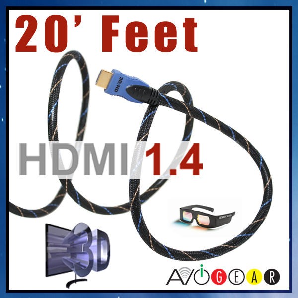   HDMI 1.4 CABLE 24K For PS3 Apple TV WD TV Live with 3D ARC Ethernet