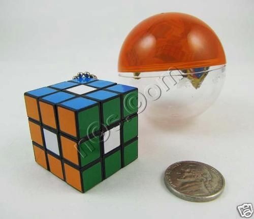 KoroKoro Hakusei Mini Rubiks Cube Keychain White Center