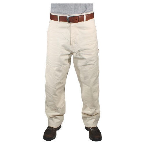 Mens Rugged Blue Natural White Painters Pants   Reinforced Knees