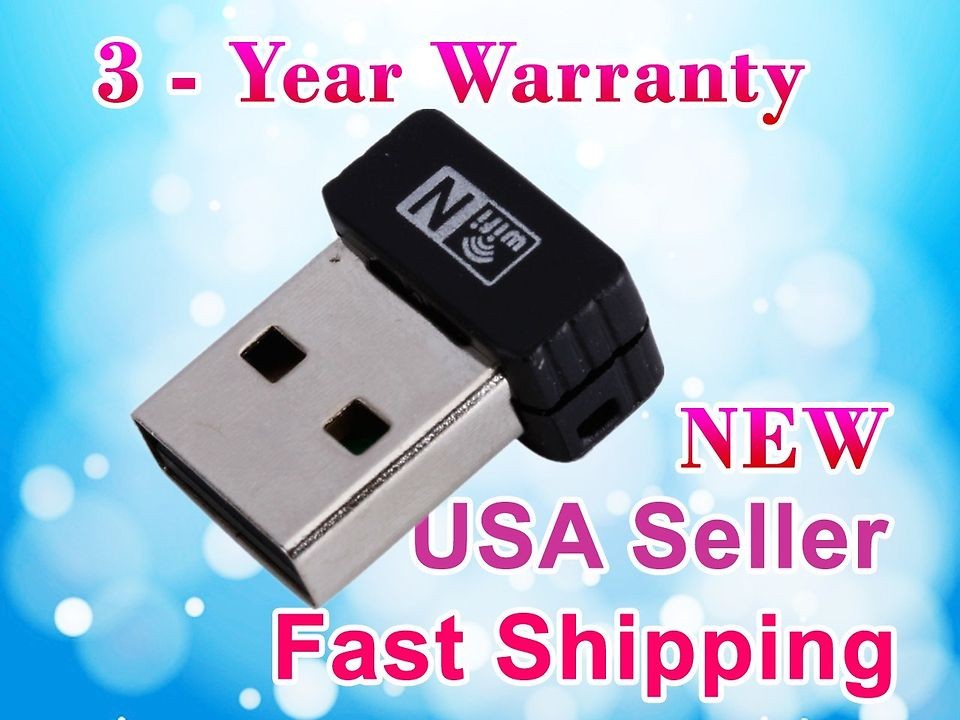 NEW Mini USB 2.0/1.1 WiFi Wireless N LAN Network Adapter IEEE 802.11n 