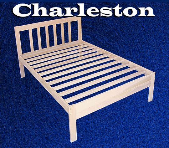 Charleston Platform Bed XL Twin Size Hardwood Bed Frame