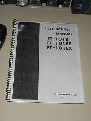 YAESU FT 101 Instruction Manual 101E,101EE,101EX User Manual Ham Radio 