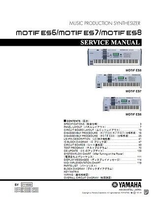 Yamaha MOTIF6 MOTIF7 MOTIF8 MOTIF ES6 ES7 ES8 MOTIF XS6 XS7 XS8 