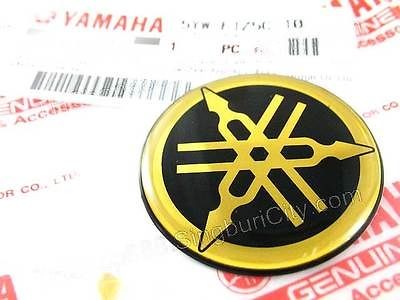 45mm GOLD YAMAHA EMBLEM DECAL RESIN STICKER LOGO HELMET R1 R6 XJR YZ 