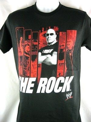 wwe the rock t shirt in Sports Mem, Cards & Fan Shop