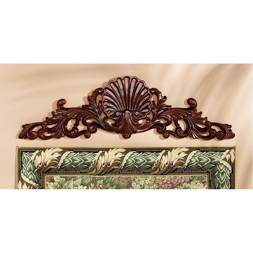 European Architecture Hardwood Carved Wall & Door Pediment