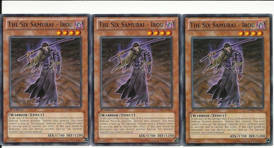 The Six Samurai   Irou x3 Yu Gi Oh Samurai Warlords Structure Deck