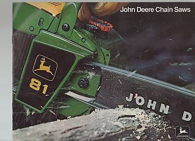 VINTAGE Ephemera ~ BROCHURE JOHN DEERE CHAIN SAW 1970s a527410