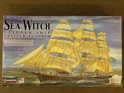 LINDBERG 1/96 SAILING SHIP  SEA WITCH PLASTIC SHIP MODEL KIT 