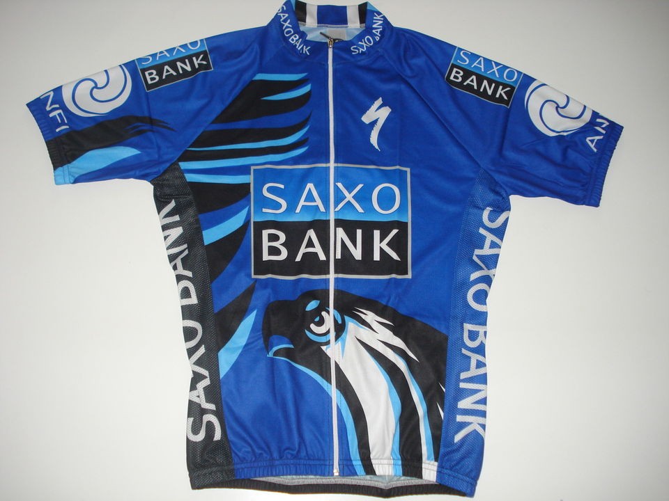 New size Small / S   SAXO BANK Team Blue Cycling Road Bike Jersey