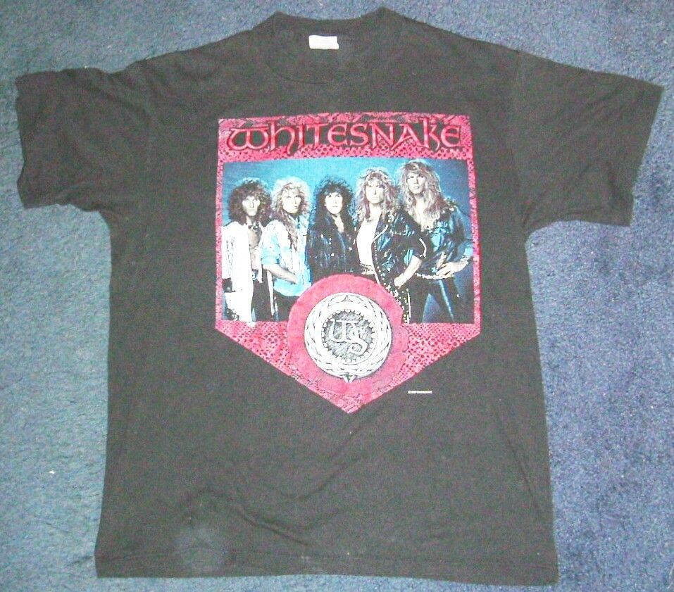 VINTAGE RETRO NORTH AMERICAN 1987 1988 WHITESNAKE CONCERT T SHIRT SIZE 