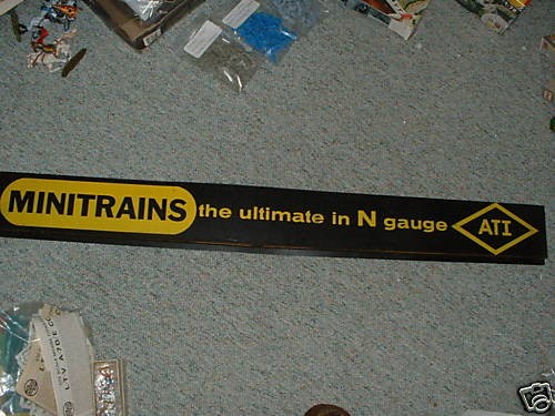 Ahm Minitrains ATI N Gauge Store Display sign   LARGE