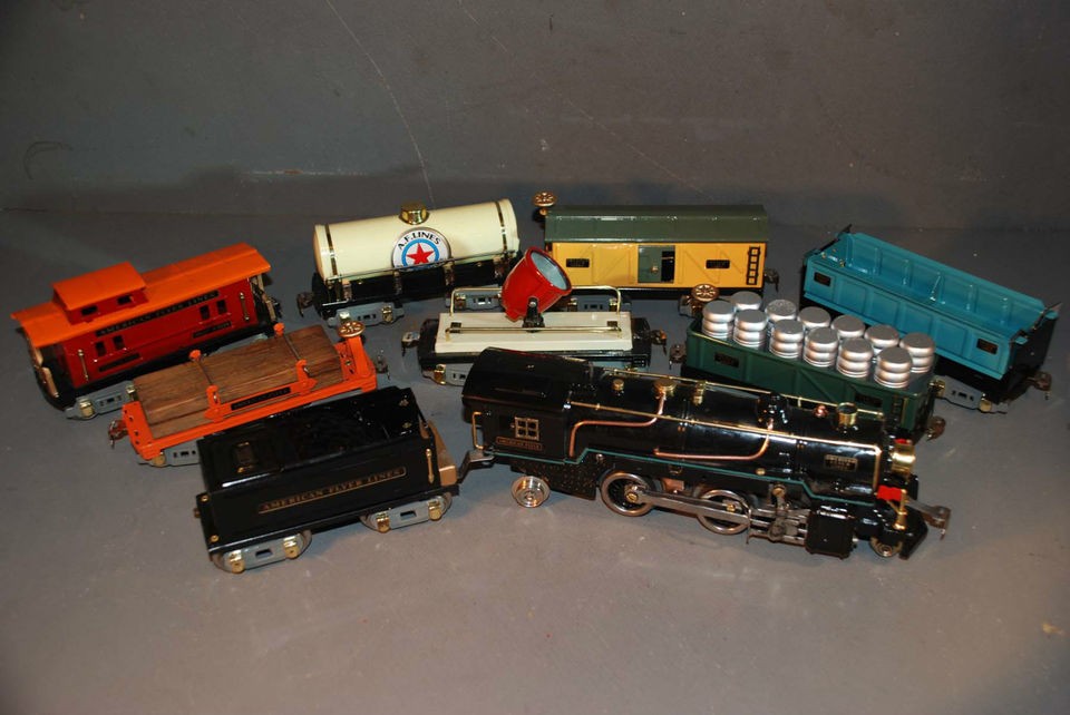 AMERICAN FLYER PREWAR O GAUGE FREIGHT SET, RESTORED ORIGINAL 