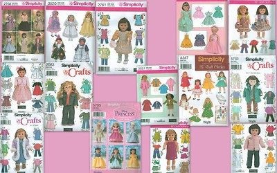 Simplicity American Girl 18 Doll Clothes Sew Pattern