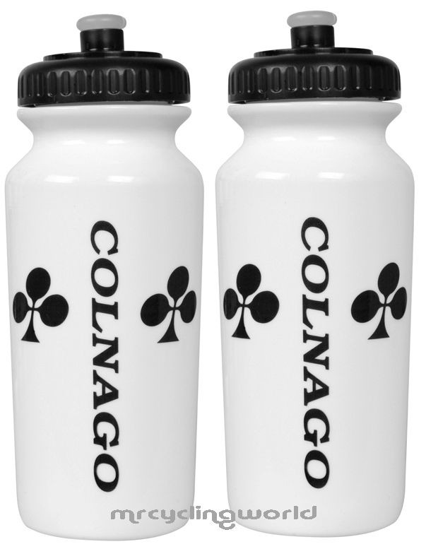 2x COLNAGO WHITE CYCLING WATER BOTTLES/BIDONS​ 500ml