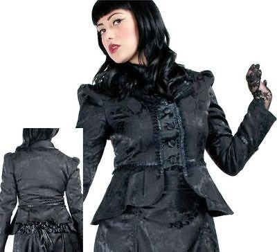 LDS VICTORIAN GOTHIC SEXY VAMPIRE GOTH BLACK STEAMPUNK JACKET JKA3805 