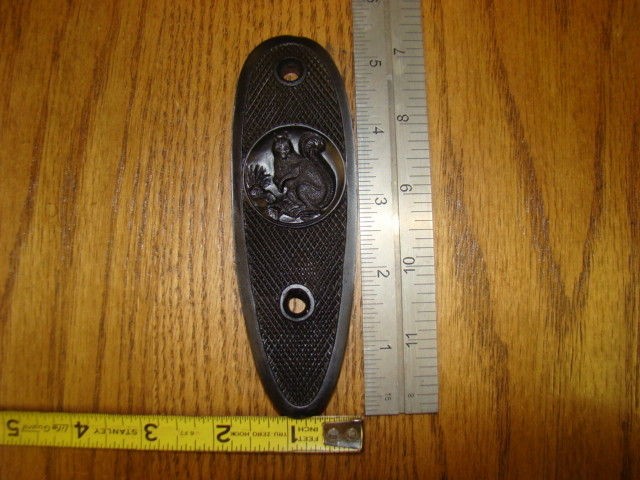 Hopkins & Allen Shotgun Squirrel Logo Buttplate   394S