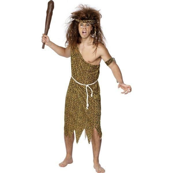 Adult Mens Caveman Leopard Print Smiffys Fancy Dress Costume