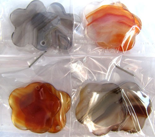 BULK SALE 4 Pairs Agate Beads for Earrings or pendant  AG1995