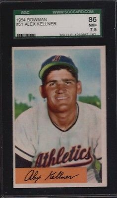 1954 Bowman 51 Alex Kellner SGC 86 NM+ 7.5 13623