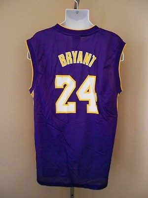   BRYANT #24 Los Angeles LAKERS Mens XLarge XL ADIDAS Purple Jersey 11ZT