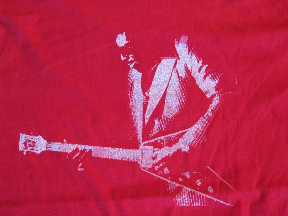 SHIRT ALBERT KING blues guitar Hanes Large srv flying v red size XL