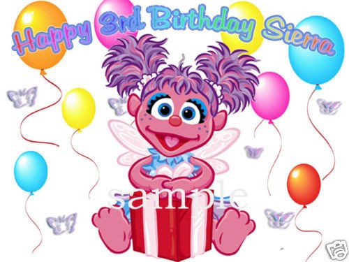 ABBY CADABBY Edible Birthday CAKE Image Icing Topper A