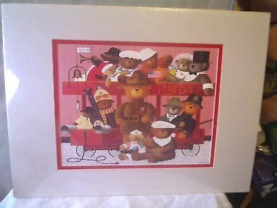 Charles Wysocki Teddy Express Dble Matted Collectible Print Amish Folk 