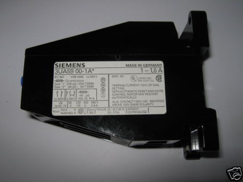 SIEMENS OVERLOAD RELAY MODEL# 3UA59 00 1A