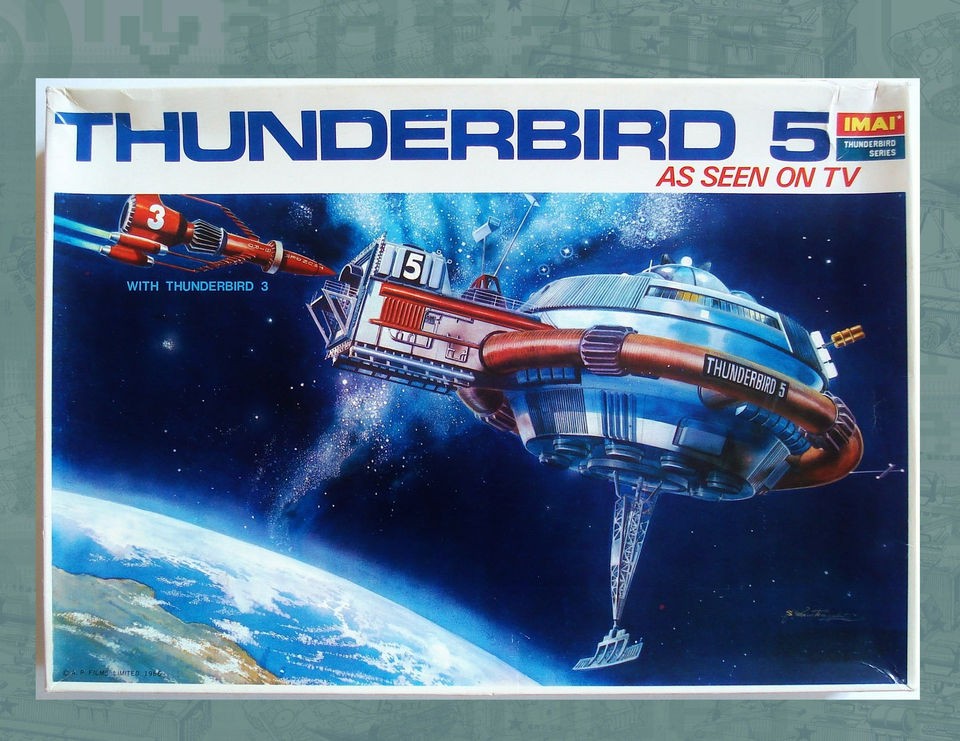 Vintage 1960s IMAI THUNDERBIRD 5 SPACE STATION with Thunderbird 3 on ...