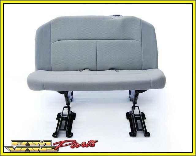 Ford Econoline Van Bench Seat 3 Person Grey Cloth 08 12 No Belts