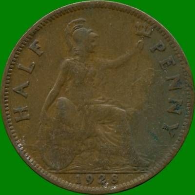 1928 1943 1944 1944 & 1945 Great Britain 1/2 Pennies ( NO TAX  )