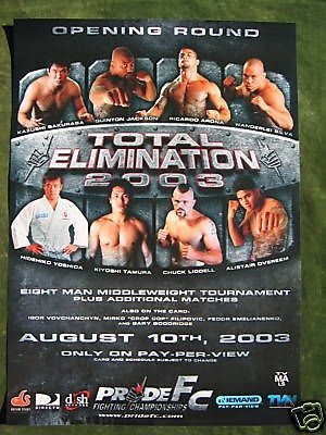 PRIDE FC POSTER 2003 LIDDELL / QUINTON JACKSON / ARONA