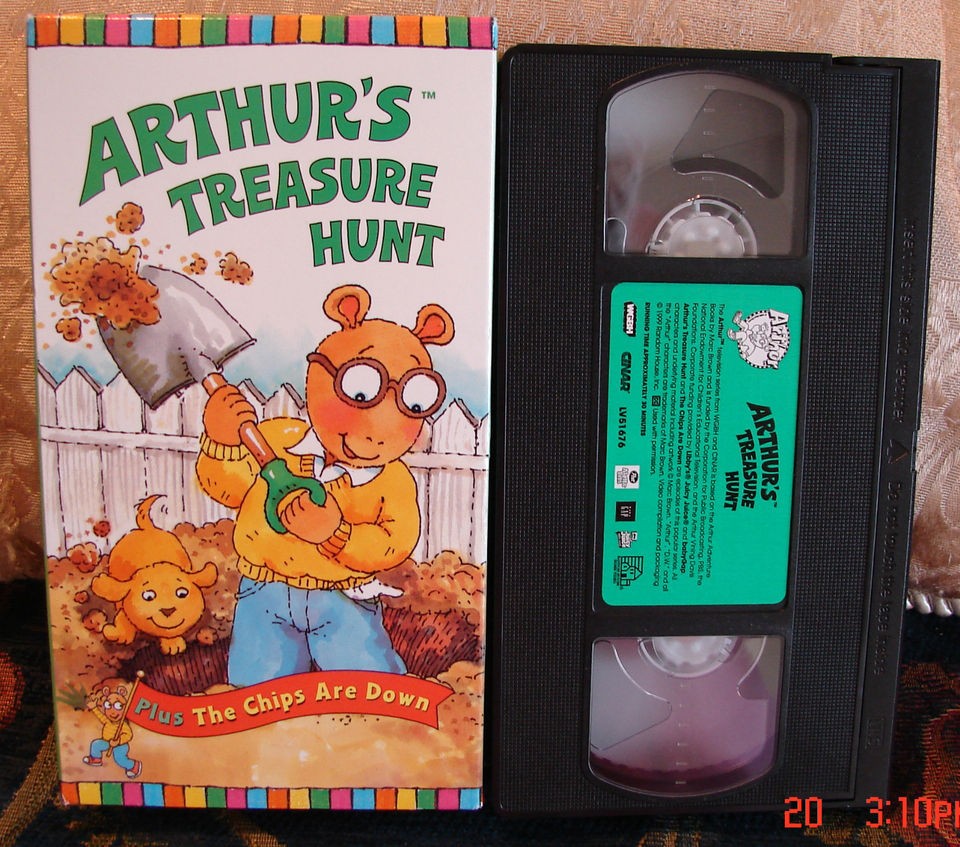 Arthurs Treasure Hunt Plus The Chips Are Down Vhs Video Excellent 