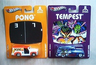 2012 Hot Wheels ATARI 55 Chevy Panel+Custom 52 Chevy Tempest Pong Real 