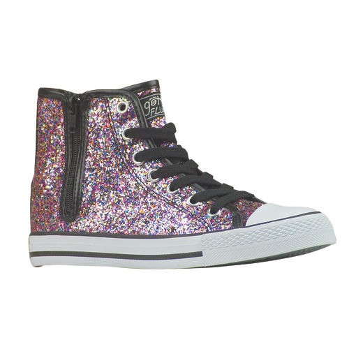 Gotta Flurt Ladies Glitter Zip Up High Top   CA MYSTIQUEH