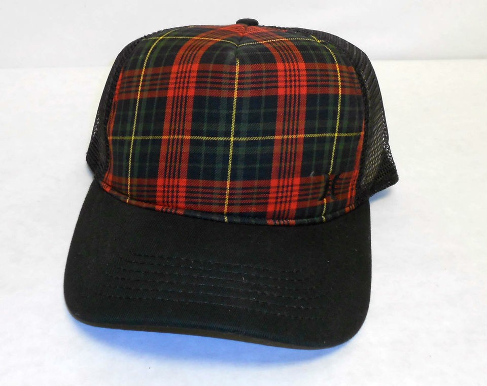 NEW Womens HURLEY MOTHER TRUCKER PLAID TRUCKER Hat CAP