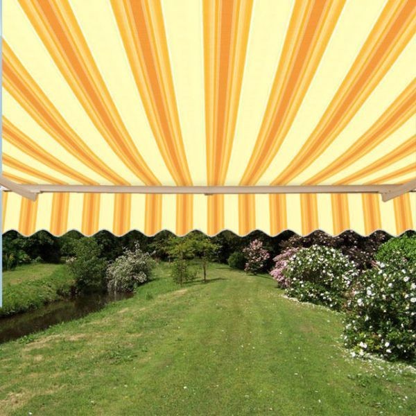   AWNING 10 X 8 (3M X 2.5M) MULTISTRIPES YELLOW COLOR PATIO AWNING