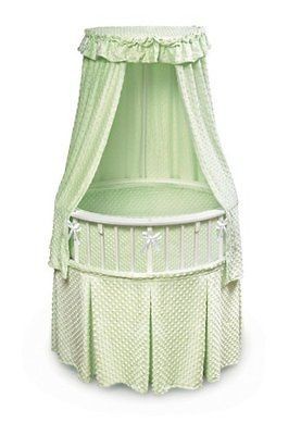 Badger Basket Elite Oval Baby Bassinet w/ Bedding Baby Nursery 