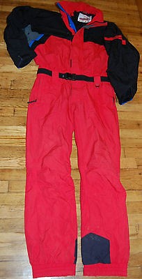 Obermeyer Red Snowsuit Ski Snowboard Coveralls Snowmobile Mens Large 