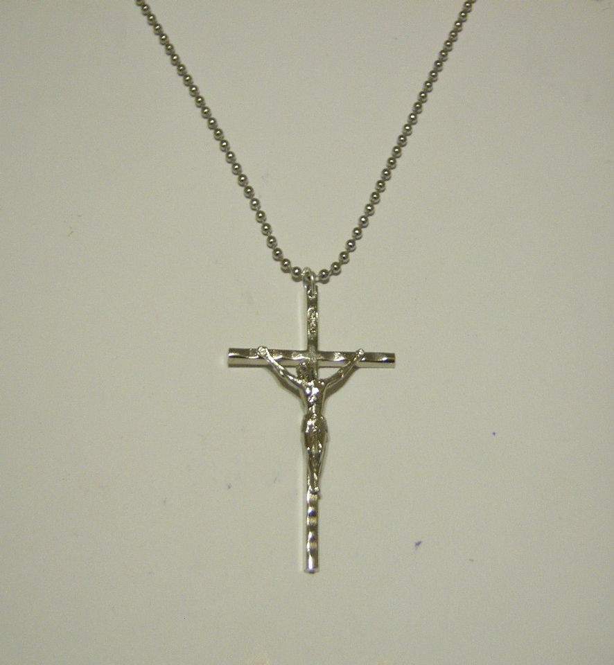 Very Large Crucifix Your Choice of Necklace Ball Chain